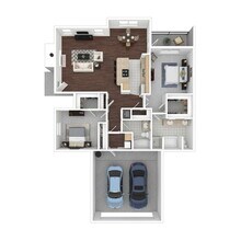 2 Beds • 2 Bath 4402 floor plan
