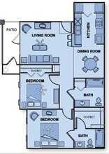 2x2 1033 floor plan