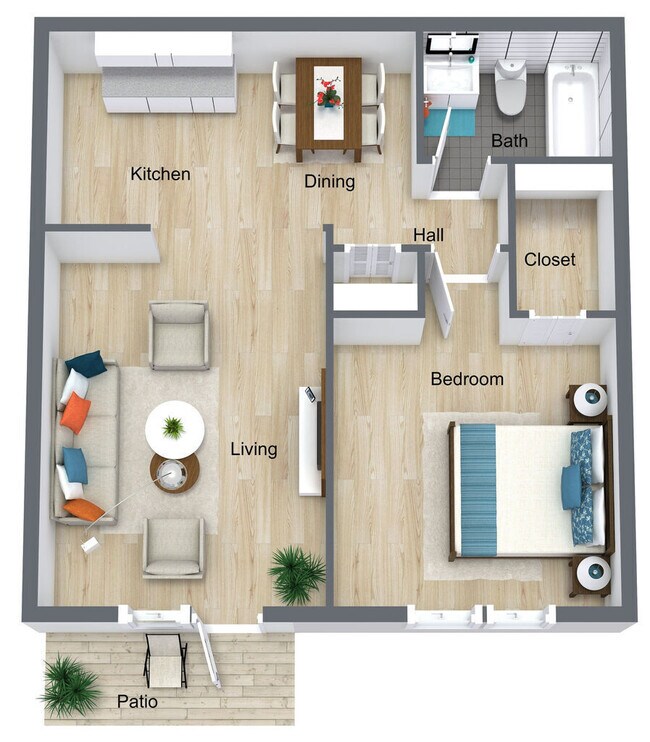 D-1x1 157 floor plan