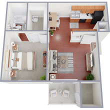 1x1 705 floor plan