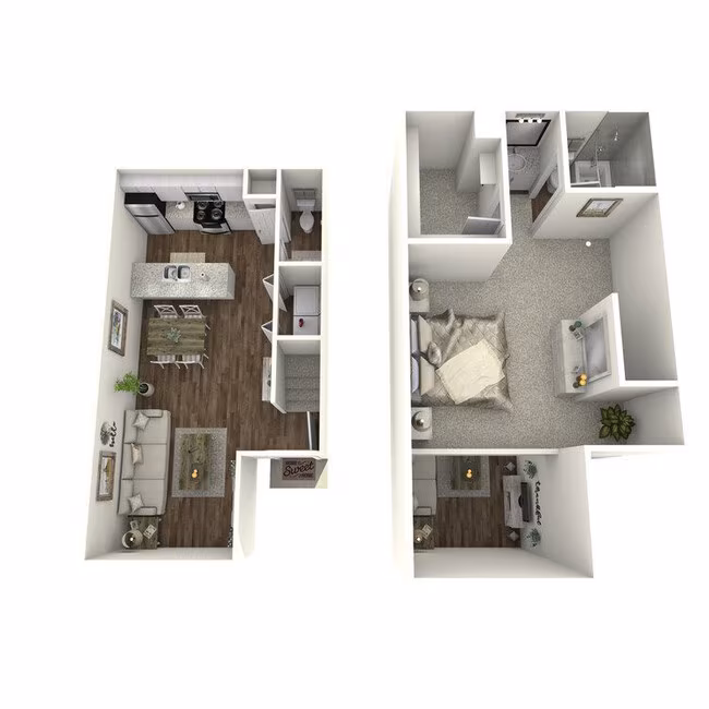 1 Bed • 1 Bath 0606 floor plan