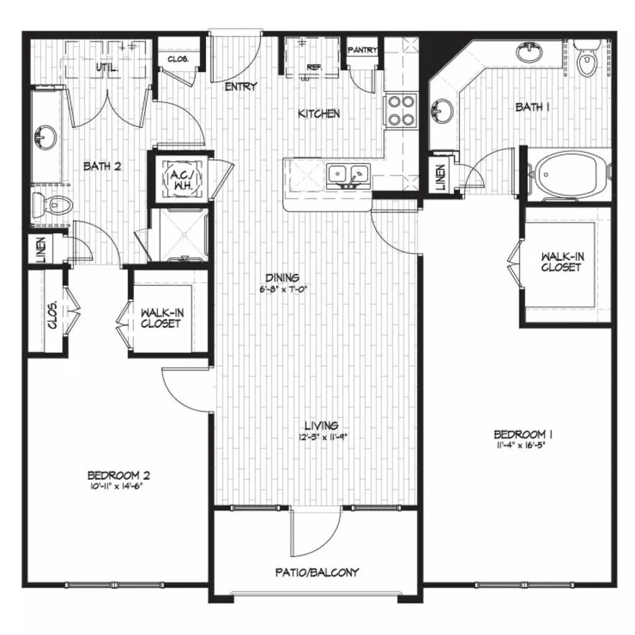 2x2 6308 floor plan