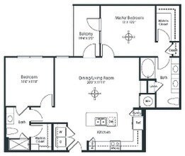2 Beds • 2 Bath floor plan