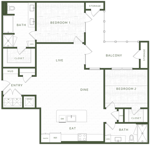 Unit 1114 floor plan