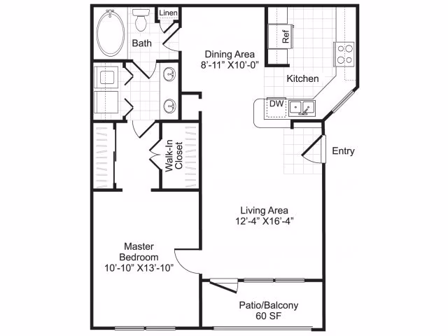 Unit 31103 7106 floor plan