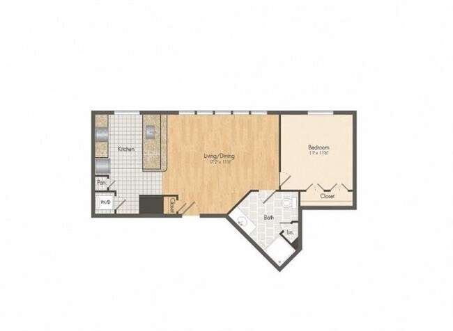 1 Bed • 1 Bath 556 floor plan
