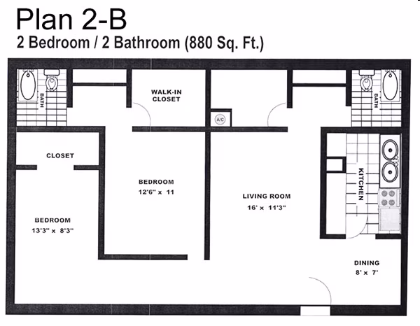2B 308 floor plan