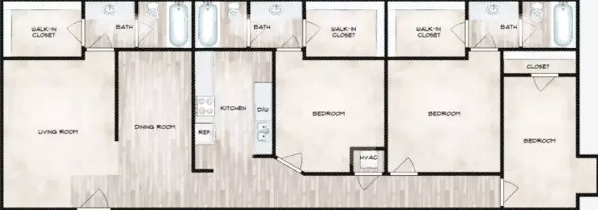 3B 207 floor plan
