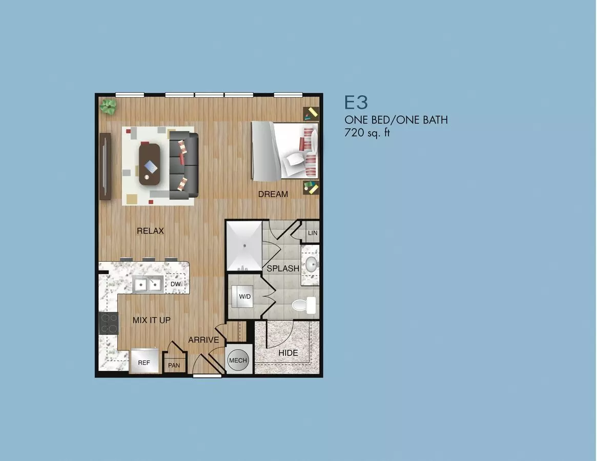Studio • 1 Bath 4091 floor plan