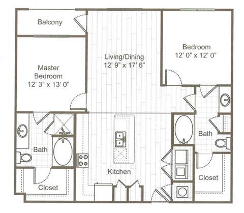 Unit 3044 floor plan