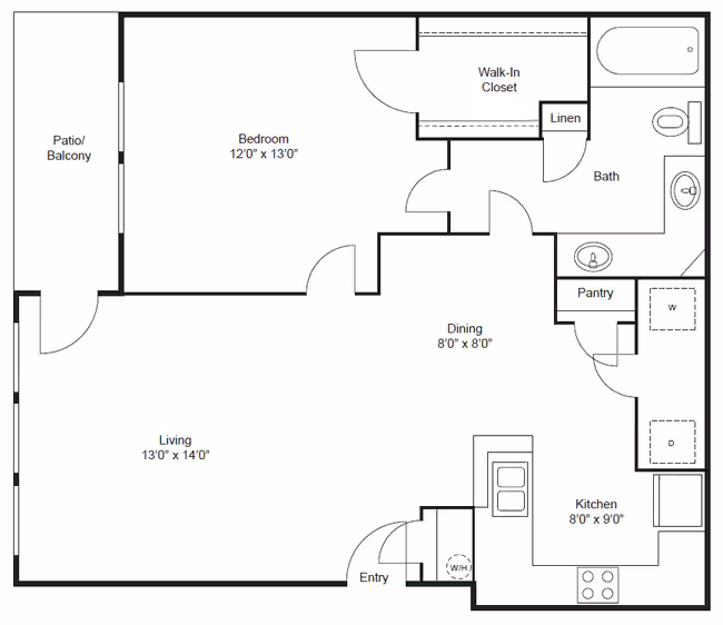 A 1222 floor plan
