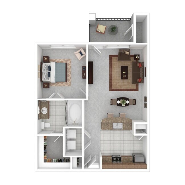 1 Bed • 1 Bath 1131 floor plan