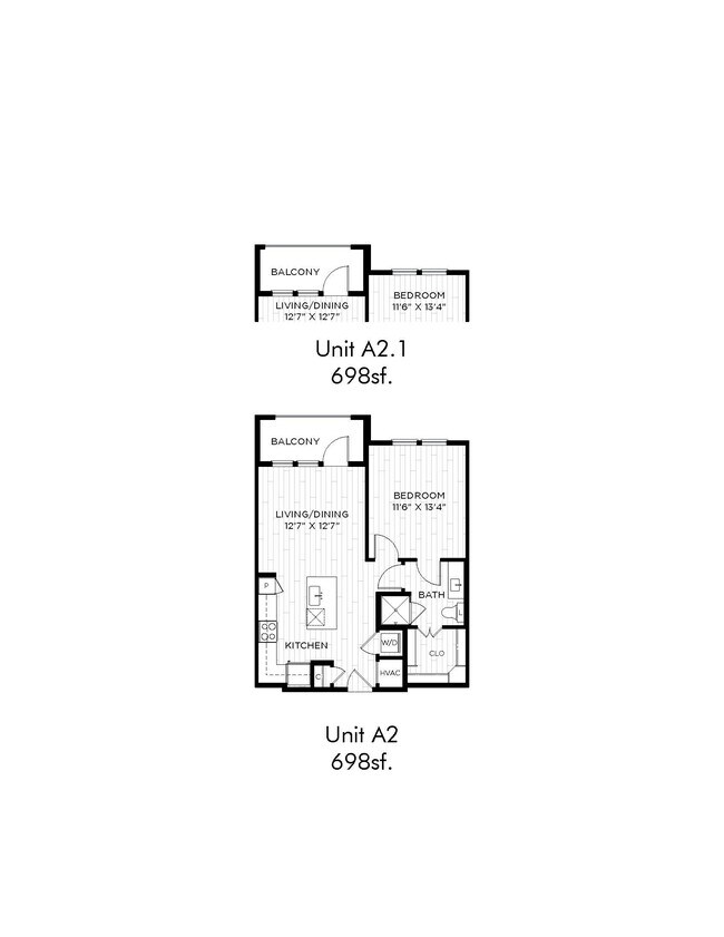 1 Bed • 1 Bath 2203 floor plan