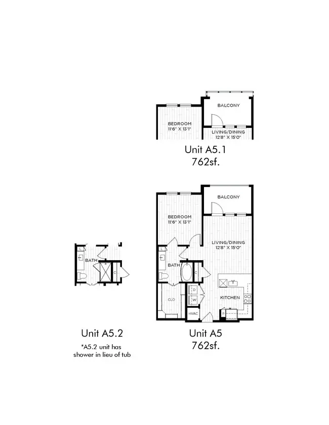 1 Bed • 1 Bath 4304 floor plan