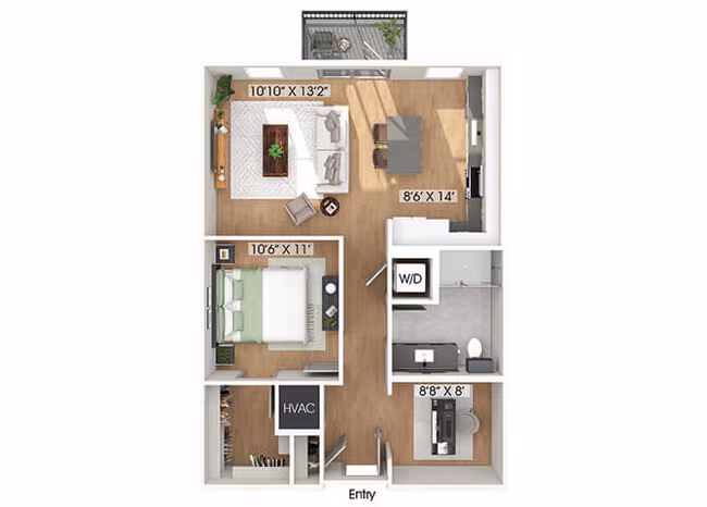 Unit 1287 floor plan