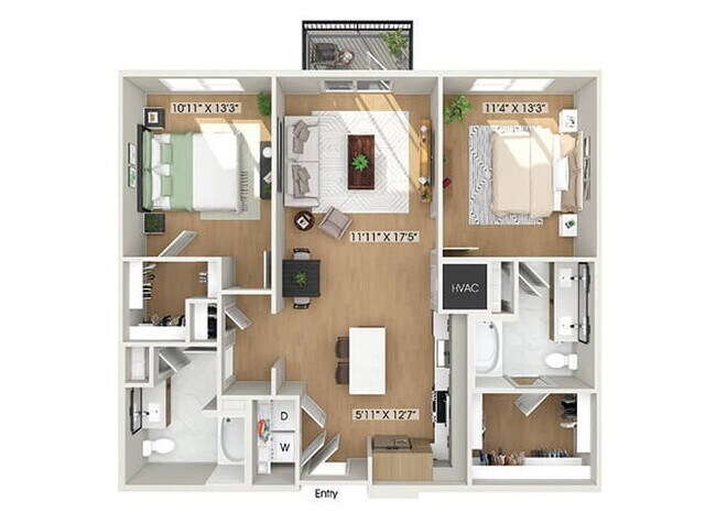 Unit 1297 floor plan
