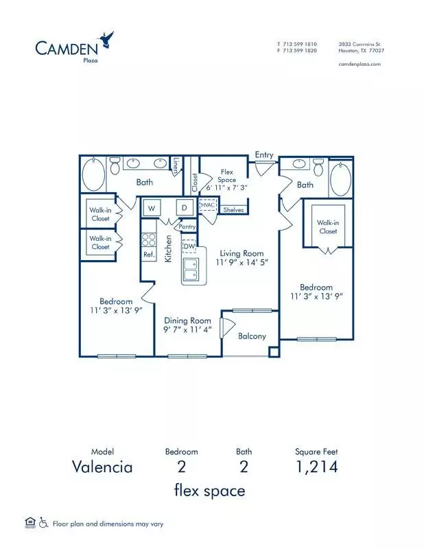 2 Beds • 2 Bath 1466 floor plan