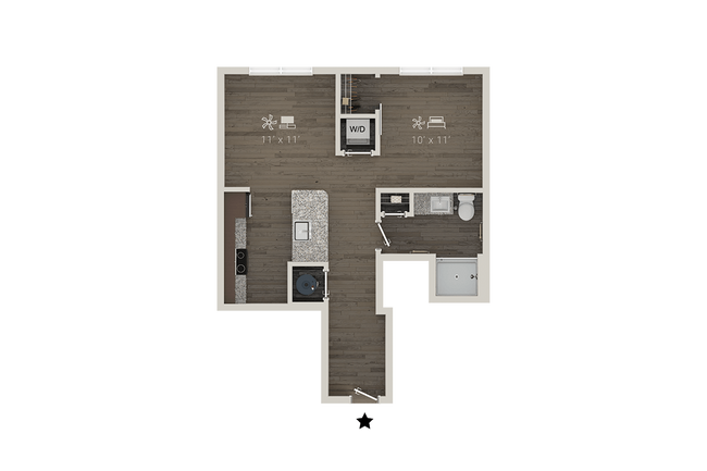 Studio 3407 floor plan