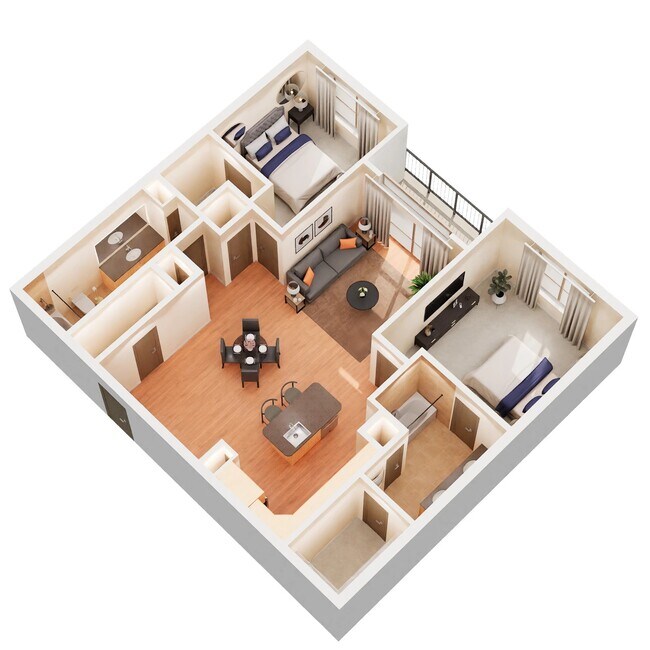 2 Beds • 2 Bath 3109 floor plan