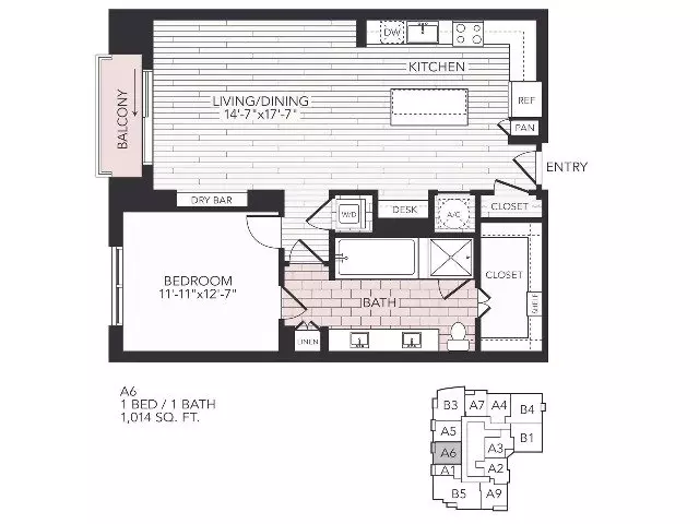 A6 Aris Market Square-1405 floor plan