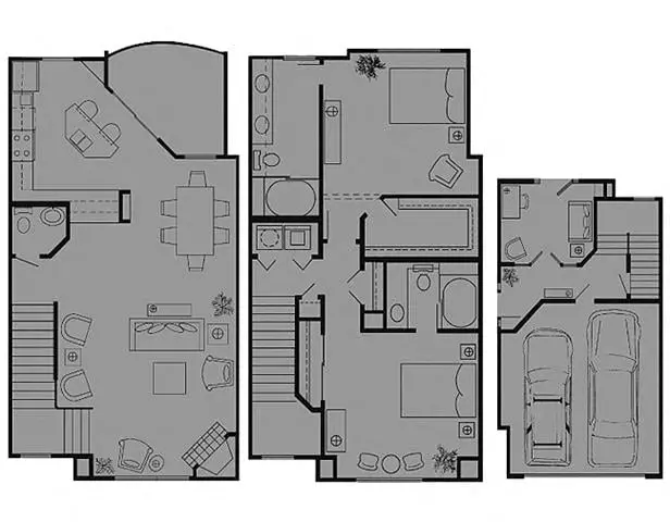 2 Beds • 2 Bath 5304 floor plan