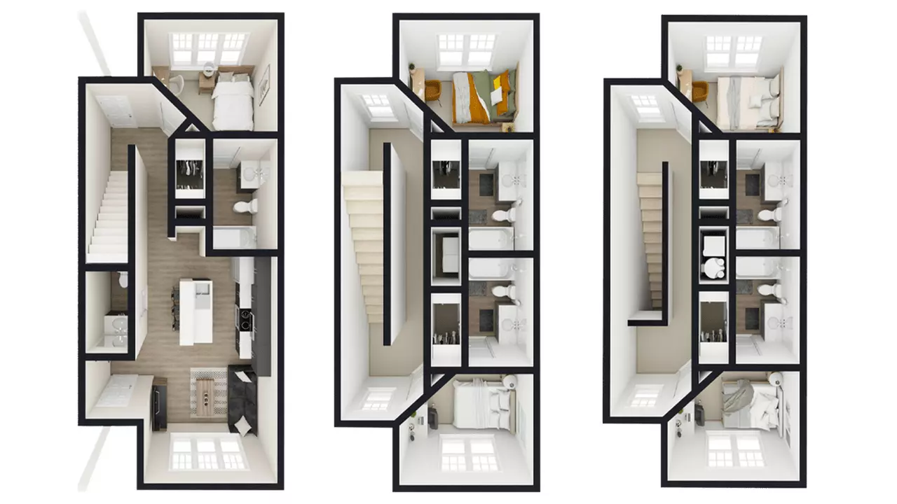 5 Beds • 5 Bath Standard floor plan