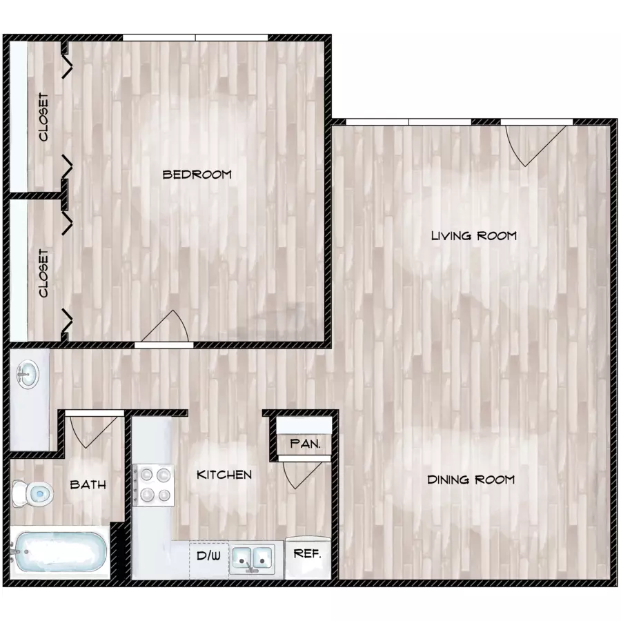1x1 341 floor plan
