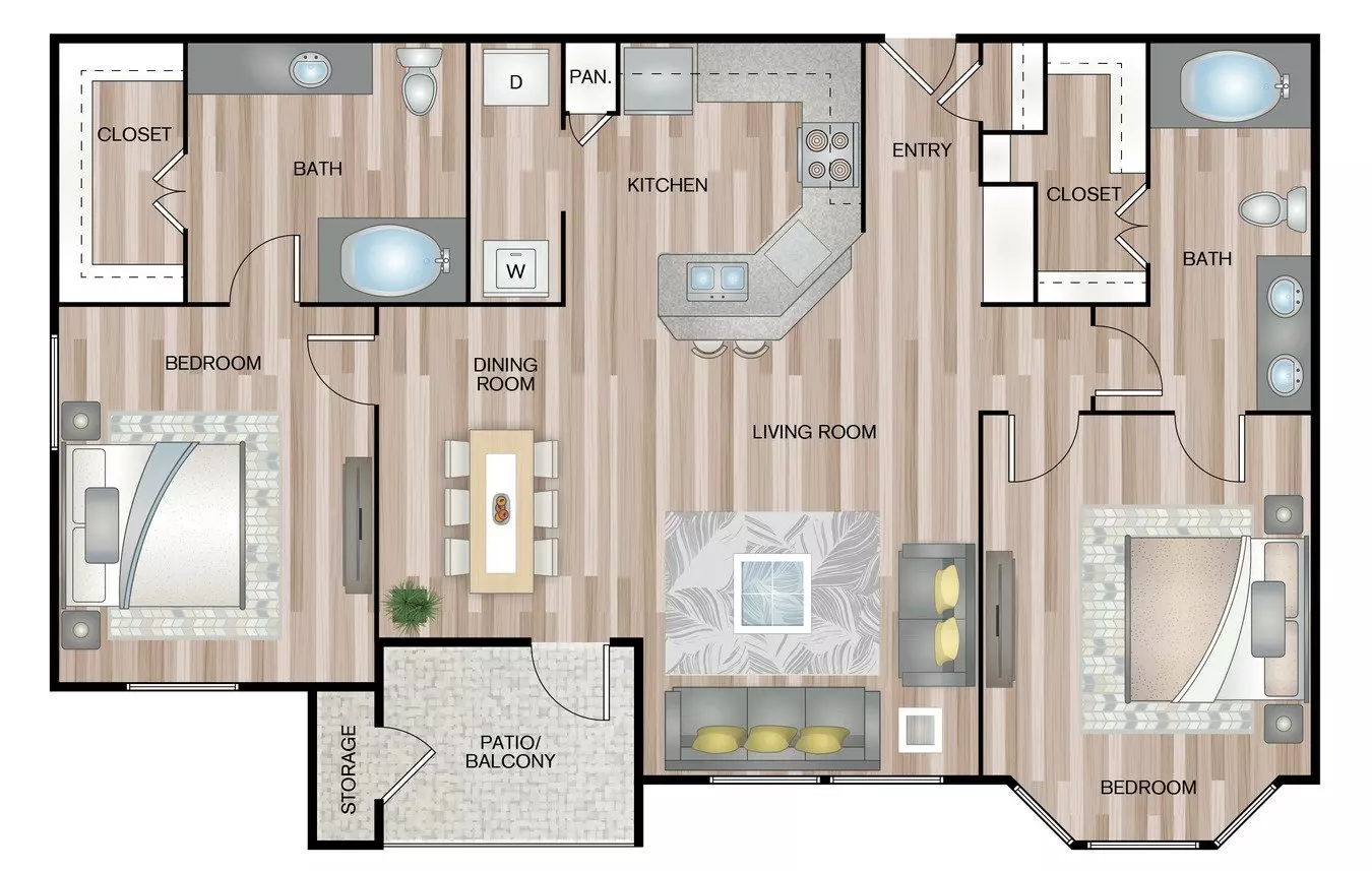 2-2 C 2306 floor plan