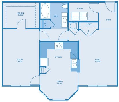 1 Bed, 1 Bath 24-2432 floor plan