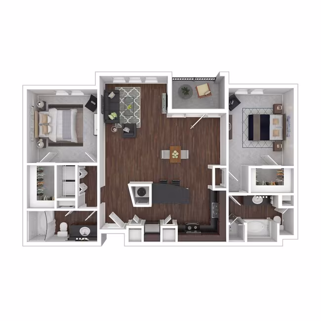 2 Beds • 2 Bath 3078 floor plan