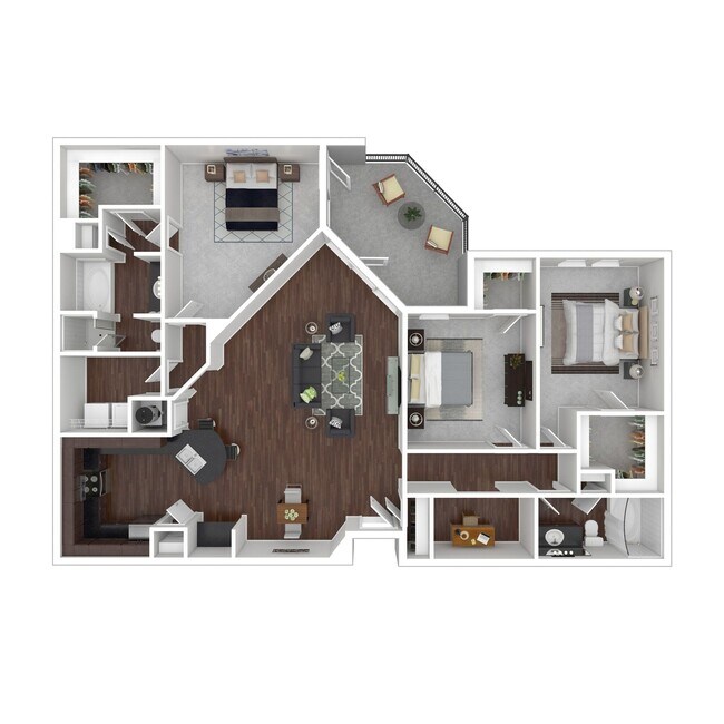 3 Beds • 2 Bath 1032 floor plan