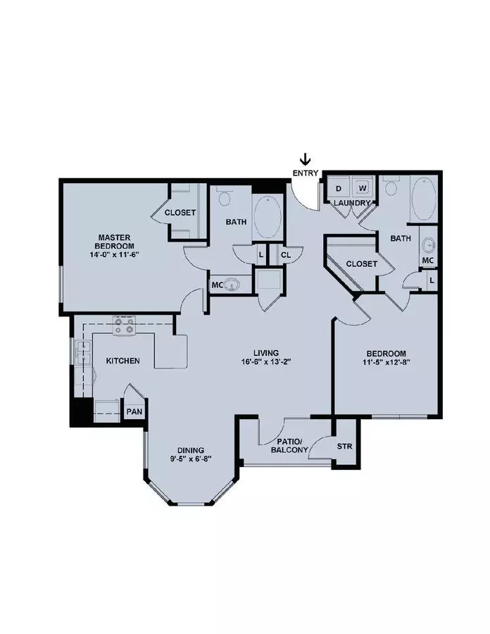 Unit 1225 1225 floor plan