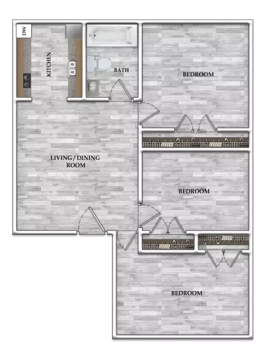 Unit 58-D 58-D floor plan