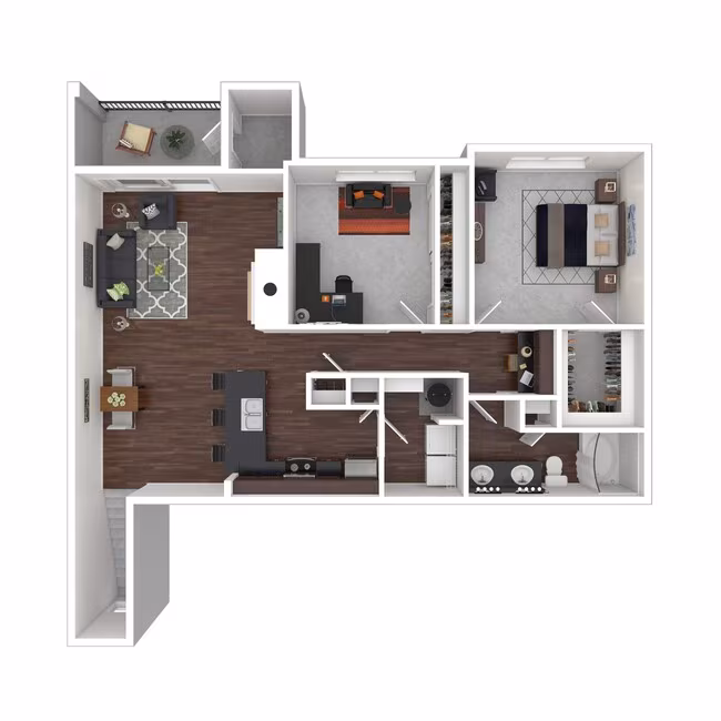 2 Beds • 1 Bath 926 floor plan