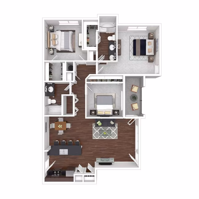3 Beds • 2 Bath 818 floor plan