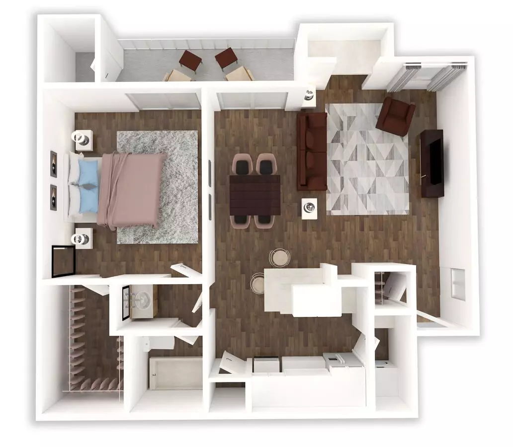 1 Bed • 1 Bath 1306 floor plan