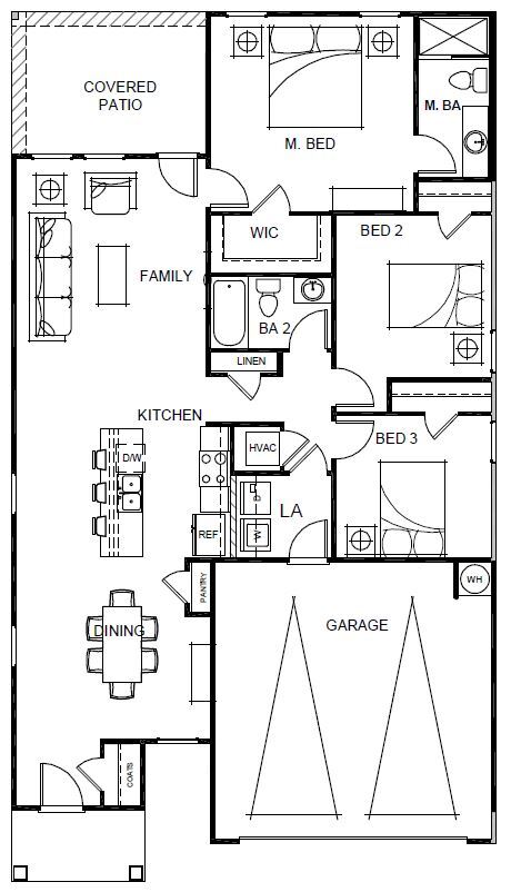 3 Beds • 2 Bath 13527NBD floor plan