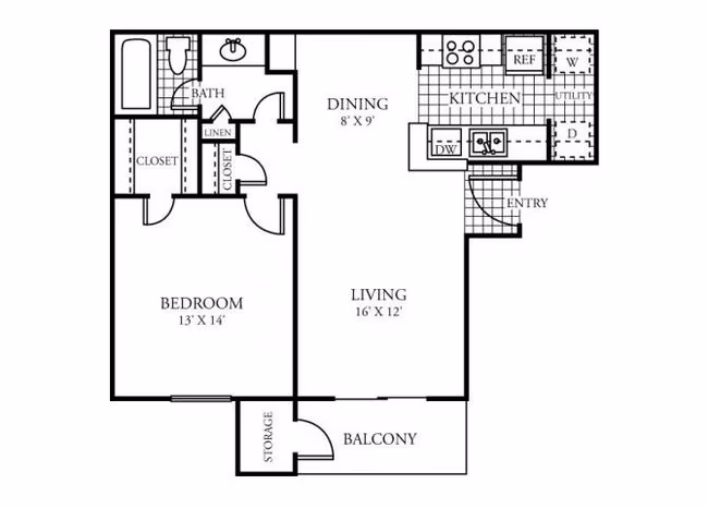B 409 floor plan