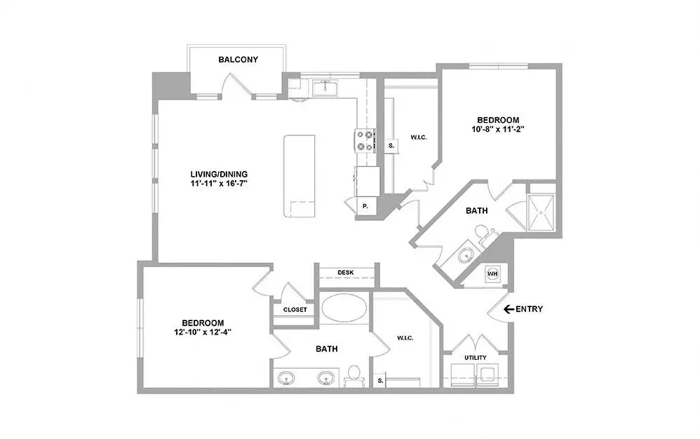 Unit 2124 5302 floor plan
