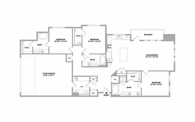 3 Beds • 3 Bath 4101 floor plan
