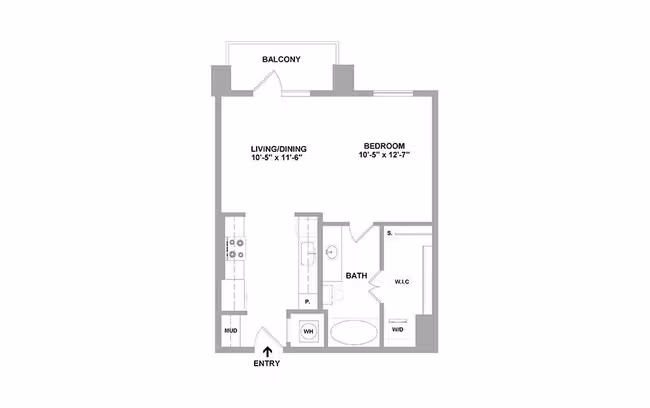 Studio • 1 Bath 2210 floor plan