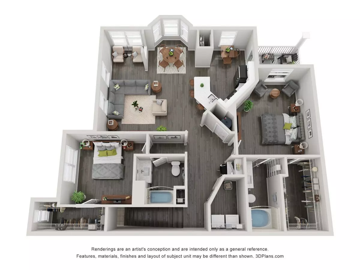 B1 Upper 1407 floor plan