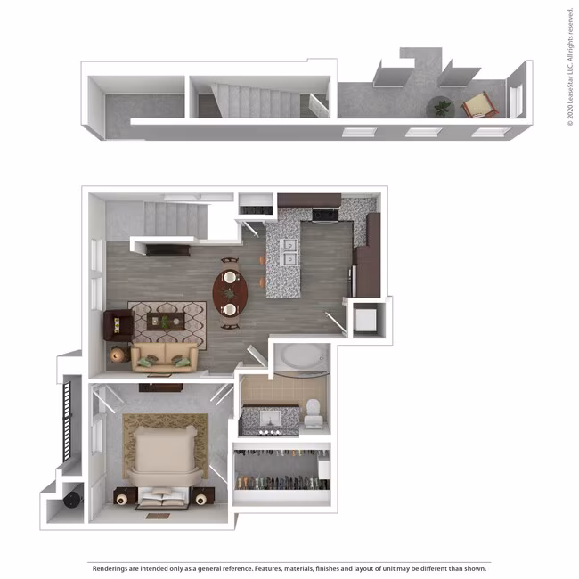 1 Bed • 1 Bath 06303 floor plan