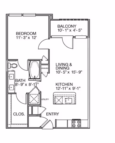 Unit 1117 floor plan