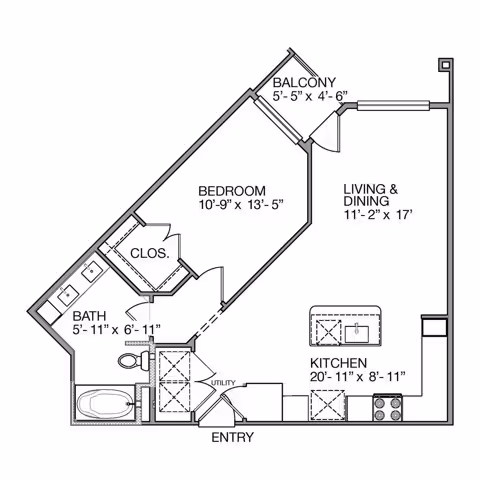 Unit 1410 floor plan