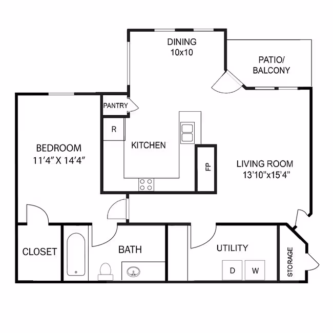 Unit 1524 floor plan