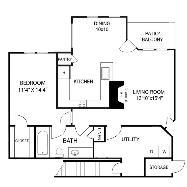 1E 1626 floor plan