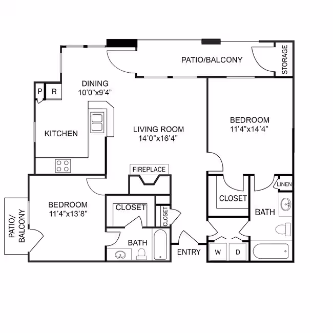 Unit 0838 floor plan