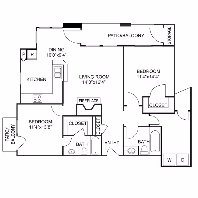 Unit 1628 floor plan