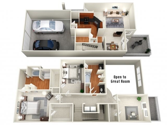 3 Beds • 2 Bath 0818 floor plan